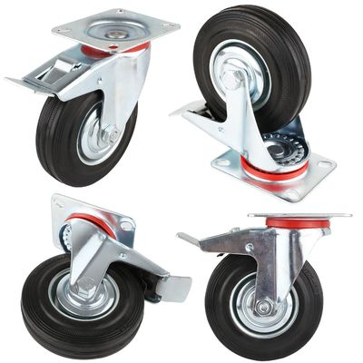 3 " 4 " 5 " 6 " 8 pouces roues de roulement en caoutchouc, roues de roulement en acier OEM ODM