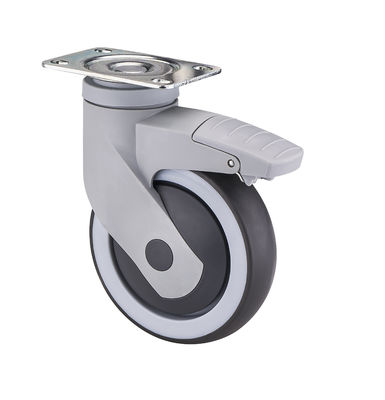 Les roues à roulettes médicales Dajin 125 mm 5 pouces à filetage à tige pivotante