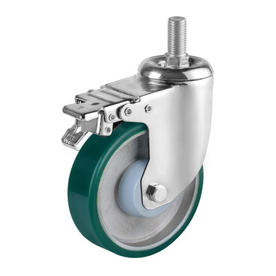 Des roues de roulement en aluminium polyuréthane avec roulements à billes, roulements industriels de roulement de charge moyenne et lourde