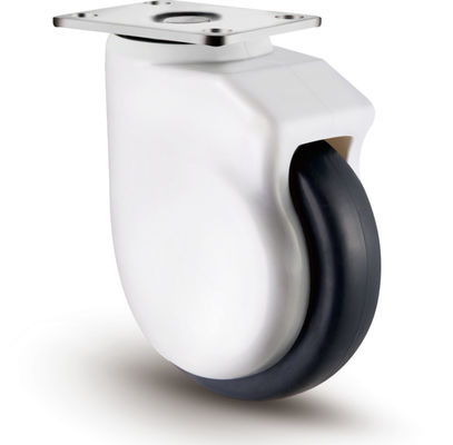 Roues de roulement TPR élastiques de charge moyenne 100 mm 125 mm avec gardien de fil