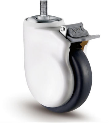 Roues de roulement TPR élastiques de charge moyenne 100 mm 125 mm avec gardien de fil