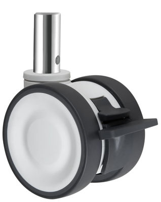Roue à rouleaux en caoutchouc élastique à charge moyenne à double roue OEM ODM